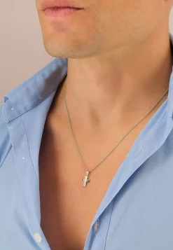 Anhänger Balken-Kreuz Weissgold 750, 18x9mm