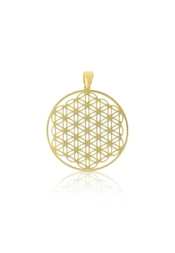 Anhänger Blume des Lebens Gelbgold 750, 25mm