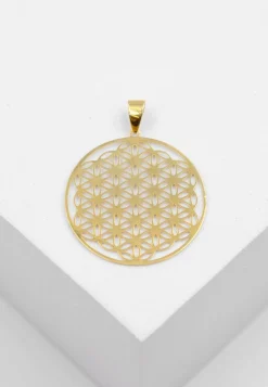 Anhänger Blume des Lebens Gelbgold 750, 25mm