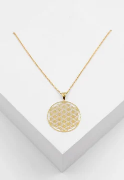 Anhänger Blume des Lebens Gelbgold 750, 25mm