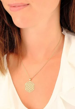 Anhänger Blume des Lebens Gelbgold 750, 25mm