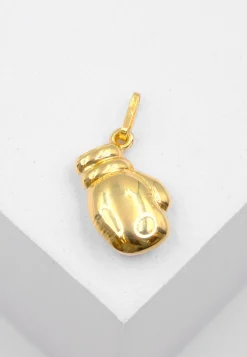 Anhänger Boxen Bicolor Gelb-/Weissgold 750, 22x12mm