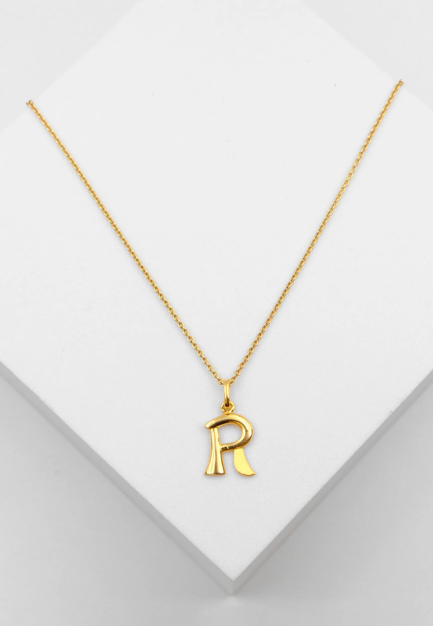 Anhänger Buchstabe R Gelbgold 750, 20x10mm
