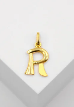 Anhänger Buchstabe R Gelbgold 750, 20x10mm