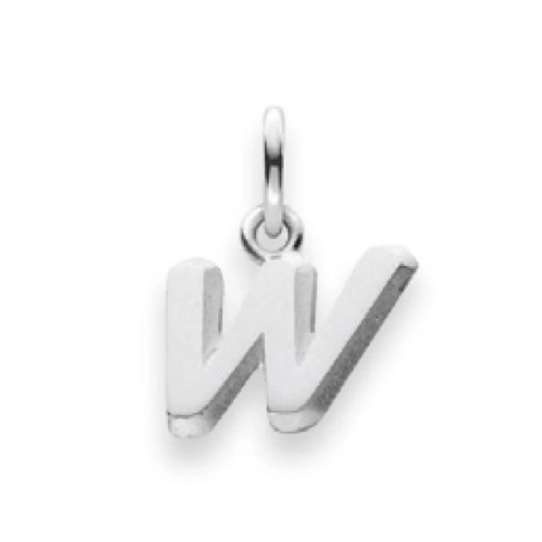 Anhänger Buchstabe W Silber 925, 13x7mm