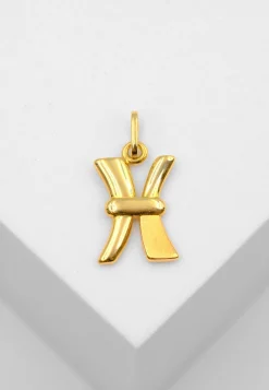 Anhänger Buchstabe x Gelbgold 750, 20x10mm