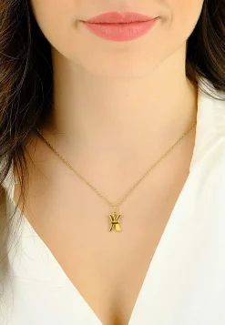 Anhänger Buchstabe x Gelbgold 750, 20x10mm