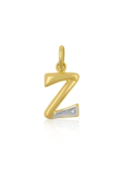 Anhänger Buchstabe Z Bicolor Gelb-/Weissgold 750 Diamant 0.01.00ct. 21x10mm