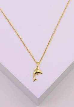 Anhänger Delfin Gelbgold 750, 14x8mm