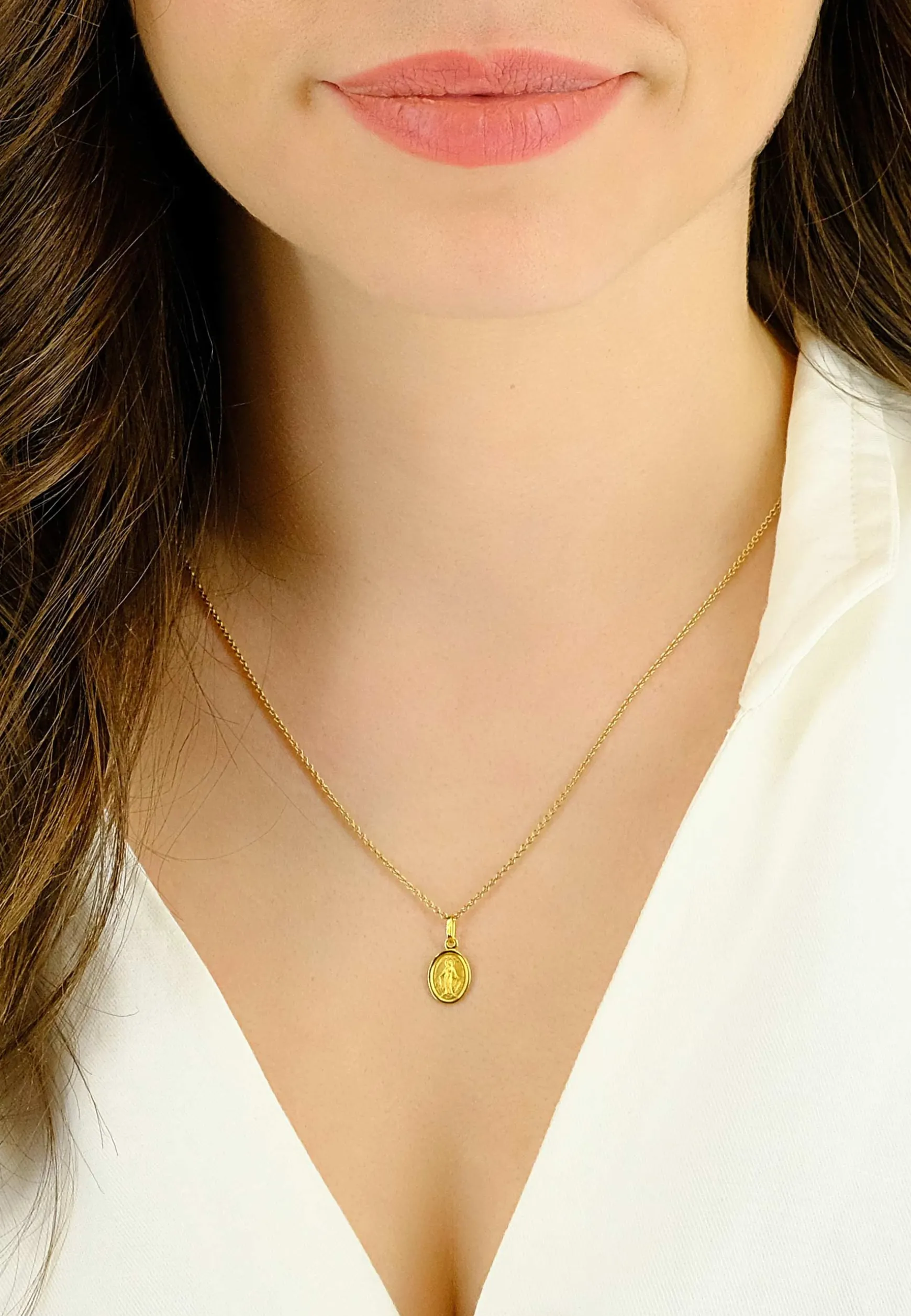 Anhänger Die Wundertätige Gelbgold 750, 17x8mm