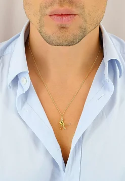 Anhänger Eishockey Bicolor Gelb-/Weissgold 750, 26x19mm