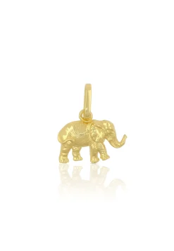 Anhänger Elefant Gelbgold 750, 17x15mm