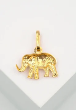 Anhänger Elefant Gelbgold 750, 17x15mm