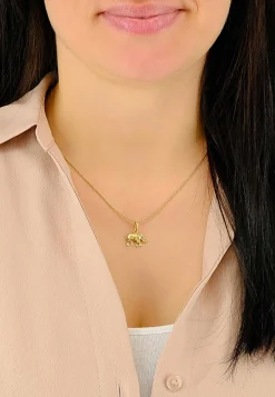 Anhänger Elefant Gelbgold 750, 17x15mm