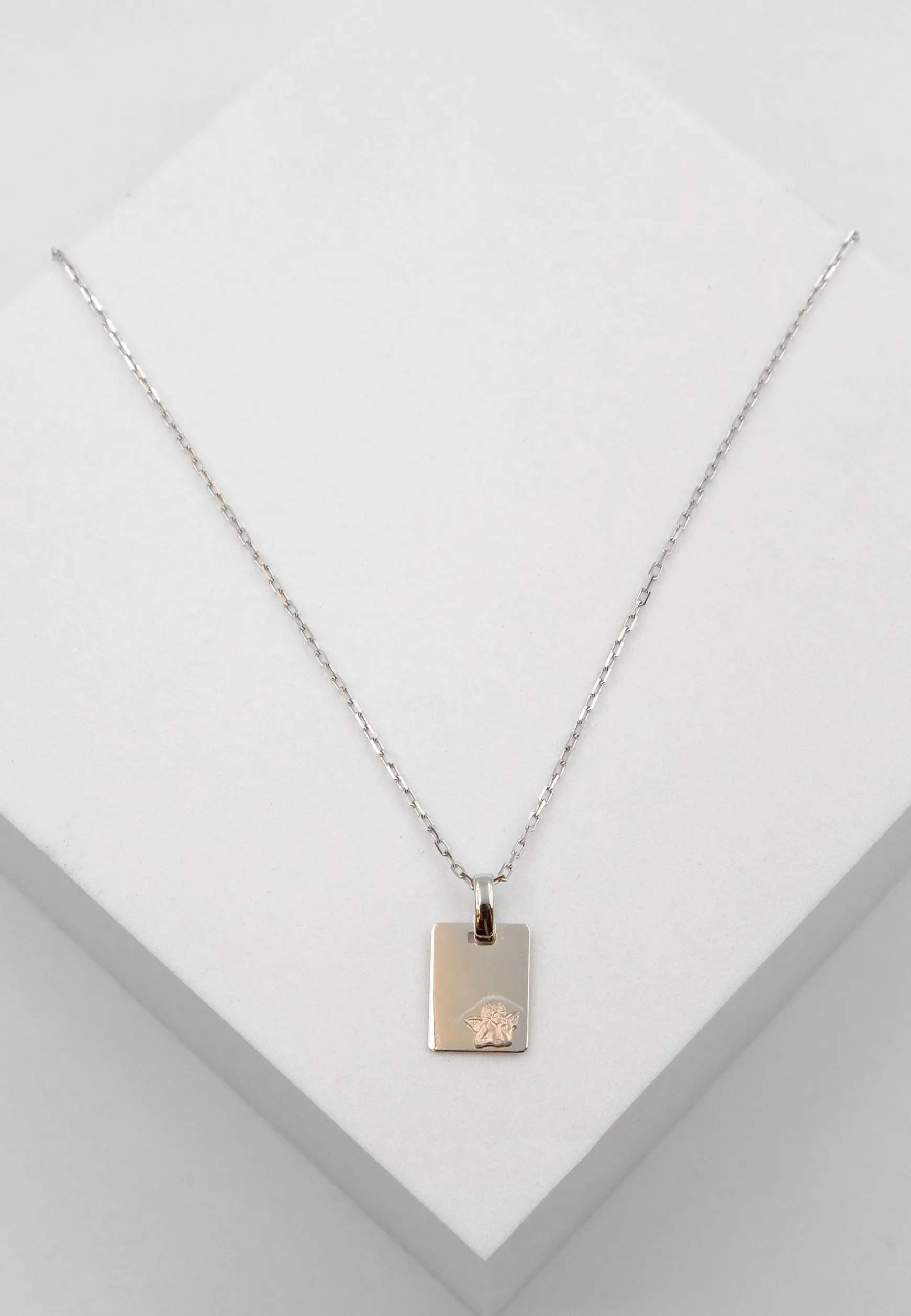 Anhänger Engel Weissgold 750, 17x9mm