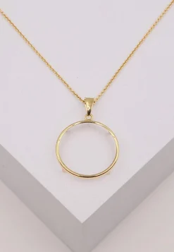 Anhänger 20er Vreneli-Fassung Gelbgold 750, 31x24mm