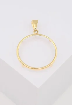 Anhänger 20er Vreneli-Fassung Gelbgold 750, 31x24mm