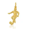 Anhänger Fussball Gelbgold 750, 30x15mm