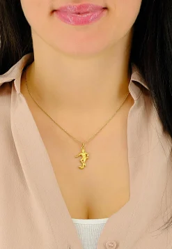 Anhänger Fussball Gelbgold 750, 30x15mm