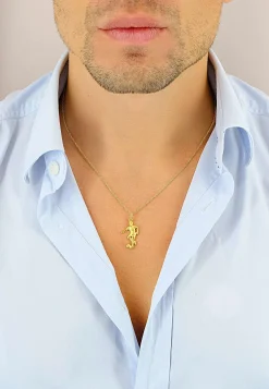 Anhänger Fussball Gelbgold 750, 30x15mm