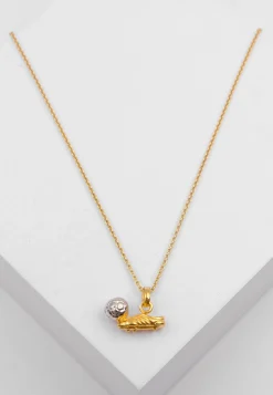 Anhänger Fussballschuh Bicolor Gelb-/Weissgold 750, 16x15mm