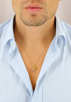 Anhänger Fussballschuh Bicolor Gelb-/Weissgold 750, 16x15mm