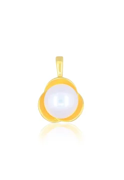 Anhänger Gelbgold 750 Süsswasserperle 10.5-11mm