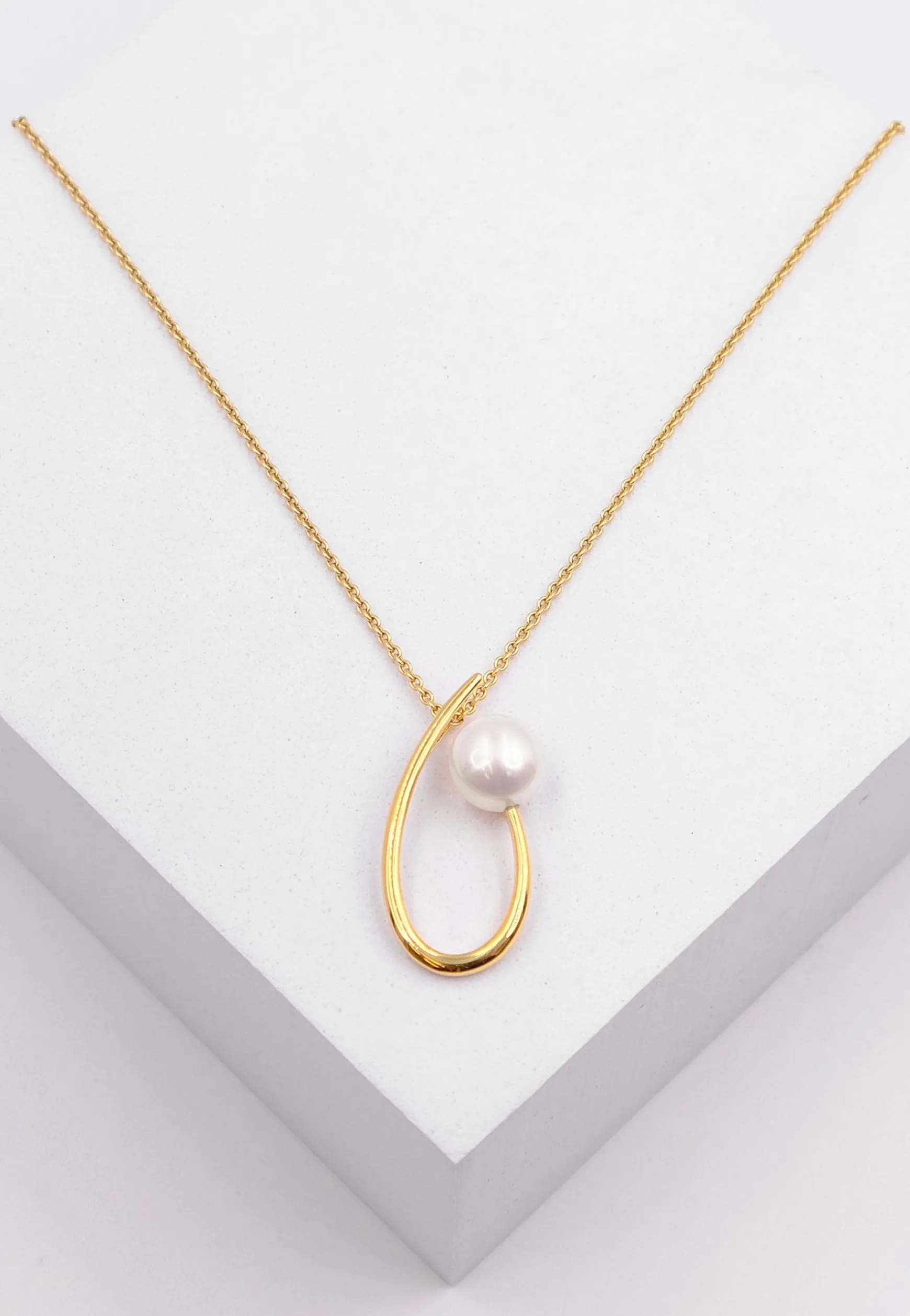 Anhänger Gelbgold 750 Süsswasserperle 8-8.5mm