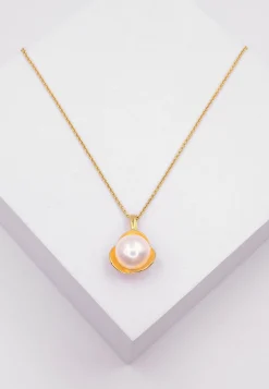 Anhänger Gelbgold 750 Süsswasserperle 10.5-11mm