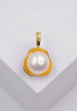 Anhänger Gelbgold 750 Süsswasserperle 10.5-11mm
