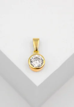 Anhänger Gelbgold 750 Zirkonia, 15x8mm