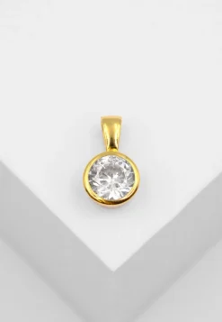 Anhänger Gelbgold 750 Zirkonia, 14x9mm