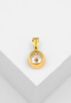 Anhänger Gelbgold 750 Zirkonia, 14x9mm