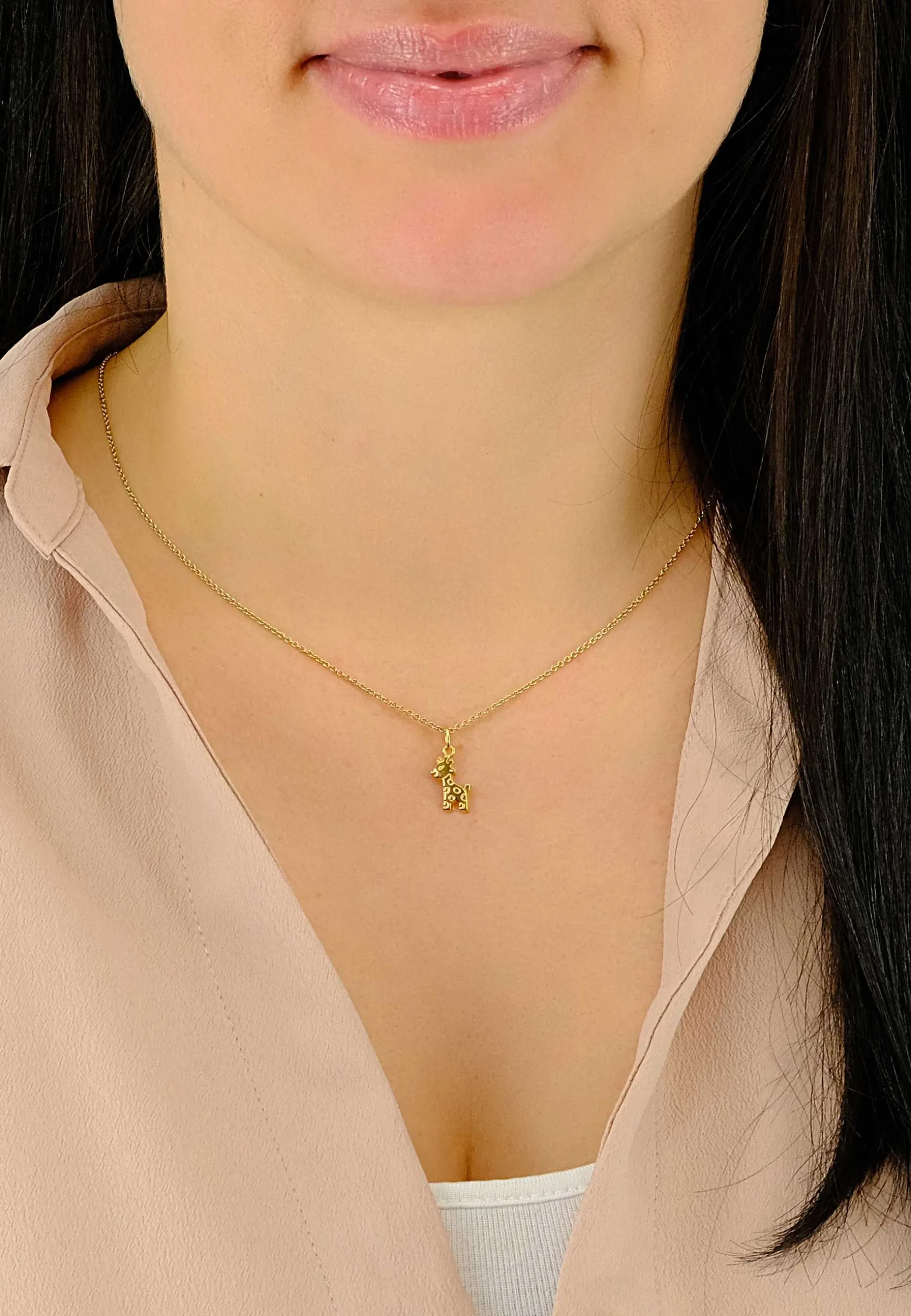 Anhänger Giraffe Gelbgold 750, 19x9mm