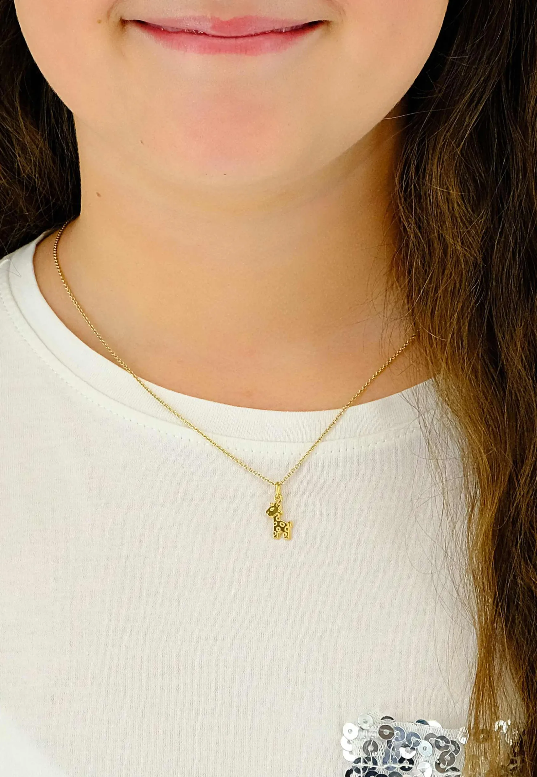 Anhänger Giraffe Gelbgold 750, 19x9mm