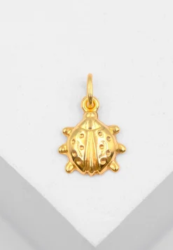 Anhänger Glückskäfer Gelbgold 750, 16x10mm