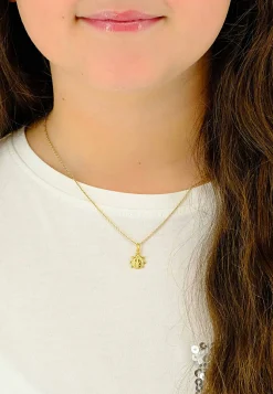 Anhänger Glückskäfer Gelbgold 750, 16x10mm