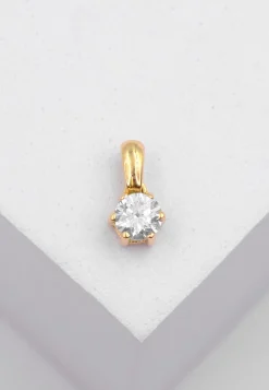 Anhänger 6-Griff-Fassung Diamant 0.25ct. Gelbgold 750