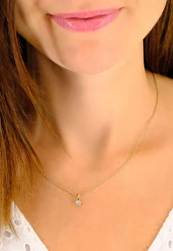 Anhänger 6-Griff-Fassung Diamant 0.25ct. Gelbgold 750