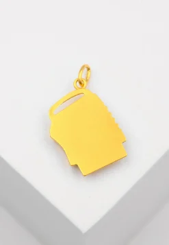 Anhänger Handharmonika Gelbgold 750, 28x16mm