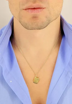 Anhänger Handharmonika Gelbgold 750, 28x16mm