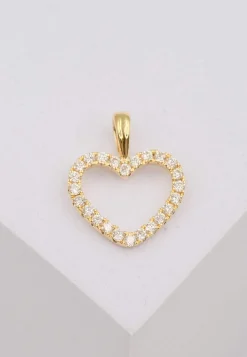 Anhänger Herz Gelbgold 750 Diamant 0.12ct. 10X9mm