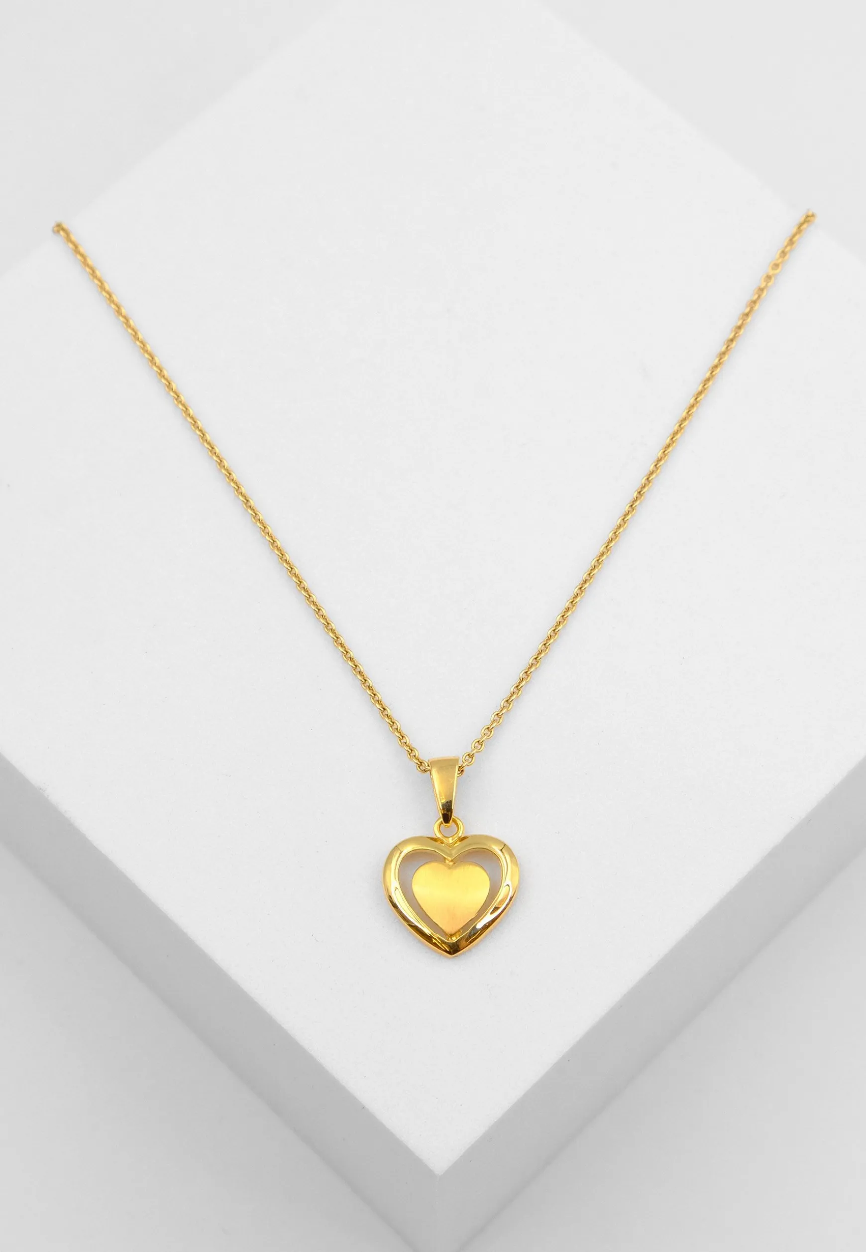 Anhänger Herz Gelbgold 750, 18x13mm