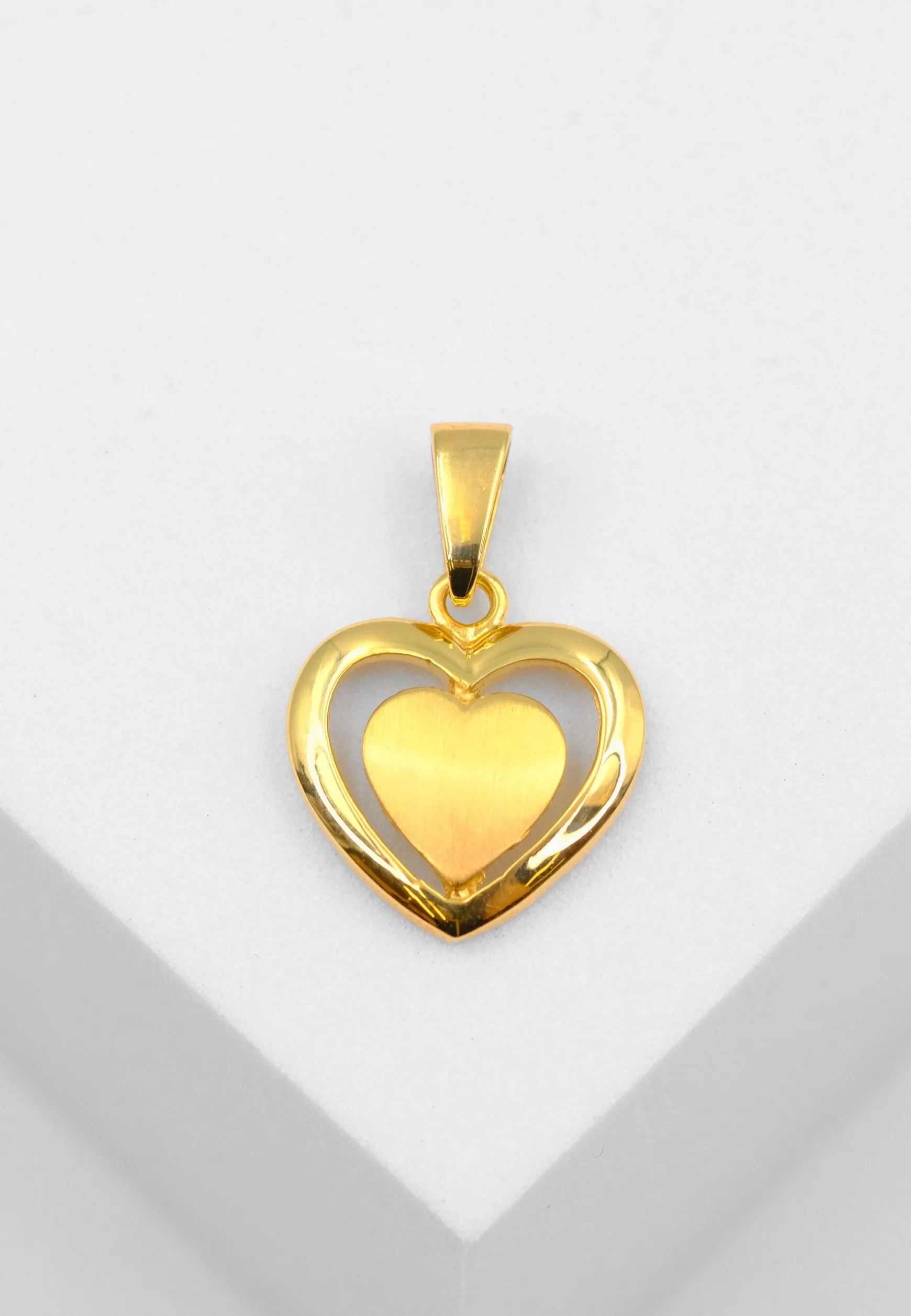 Anhänger Herz Gelbgold 750, 18x13mm