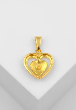 Anhänger Herz Gelbgold 750, 18x13mm