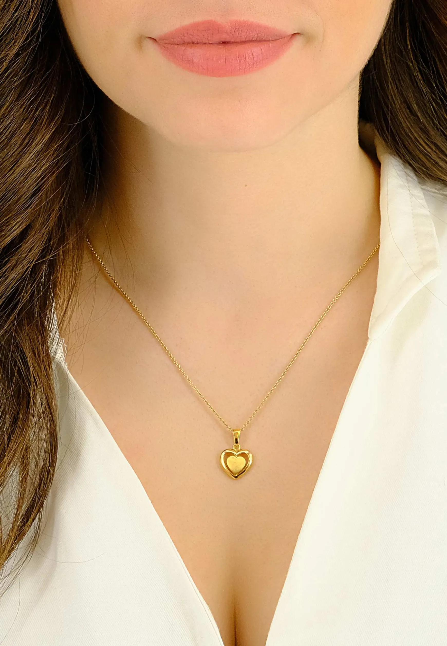 Anhänger Herz Gelbgold 750, 18x13mm