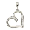 Anhänger Herz Silber 925 Zirkonia, 24x16mm