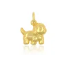 Anhänger Hund Gelbgold 750, 15x12mm