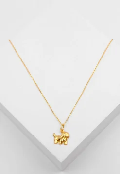 Anhänger Hund Gelbgold 750, 15x12mm
