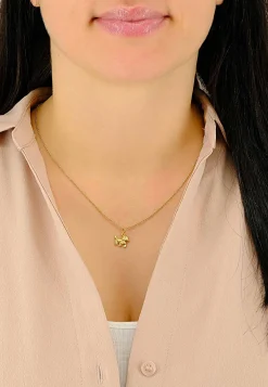 Anhänger Hund Gelbgold 750, 15x12mm